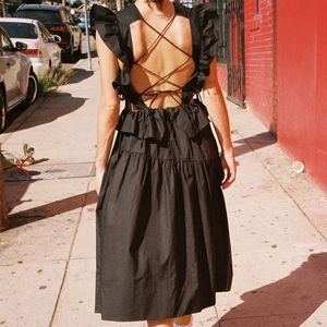 SOLD Lisa Says Gah Allina Liu Camilla Ruffle tie back dress